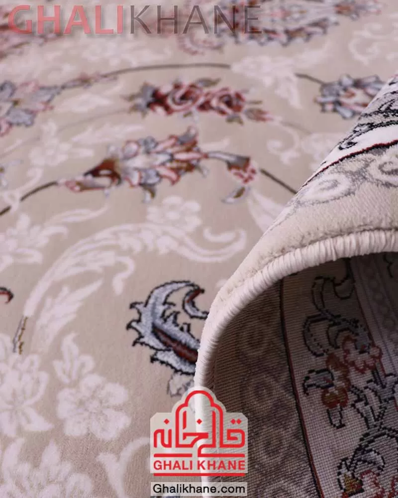 فرش زمرد مشهد 700 شانه کد 28003 کرم