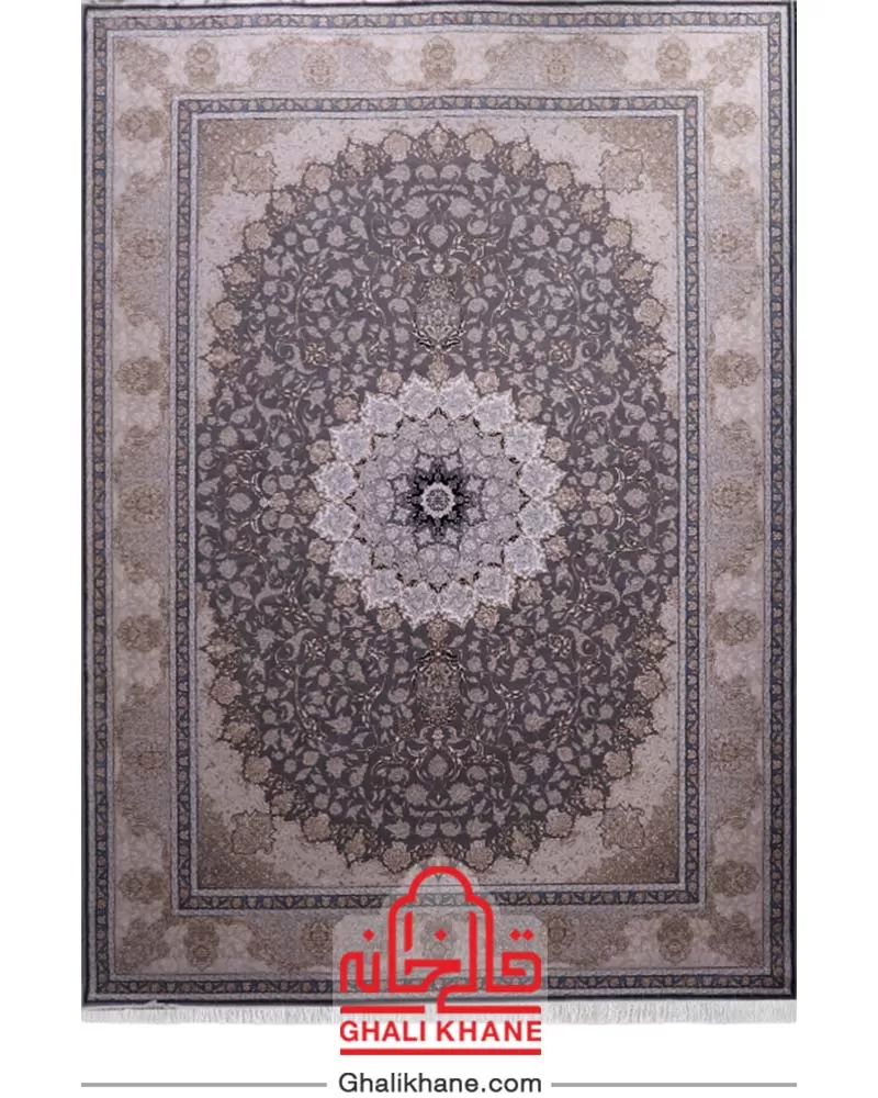 فرش زمرد مشهد 700 شانه طوسی کد 28004