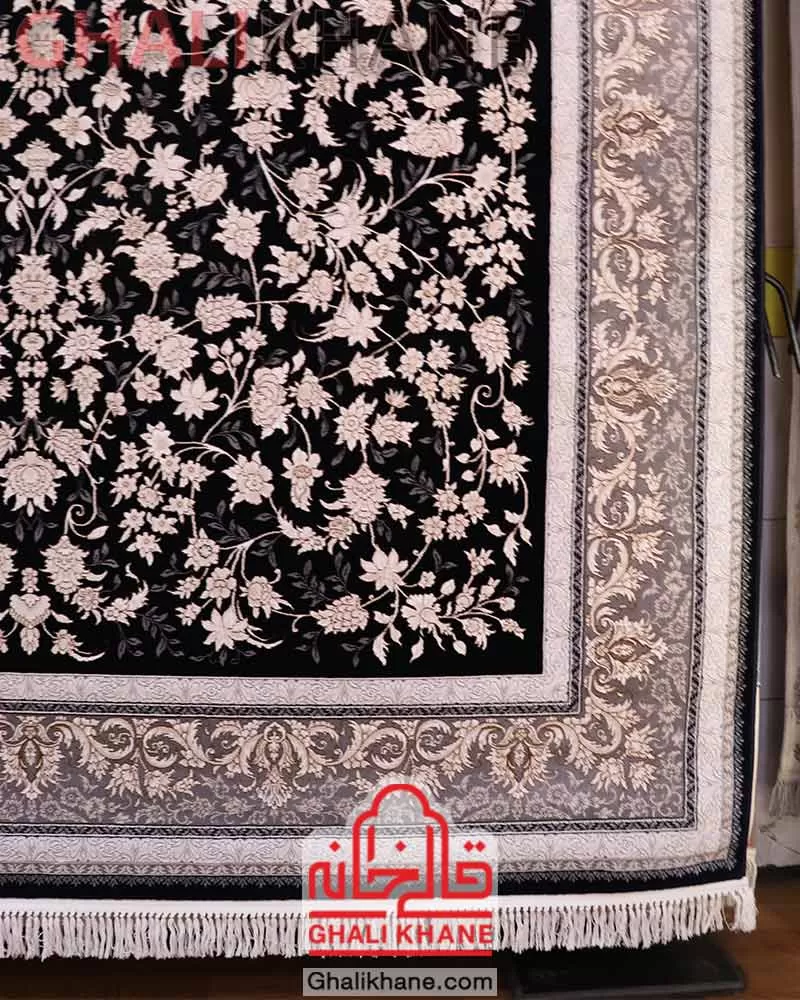 فرش زمرد مشهد 700 شانه کد 28005 سرمه ای