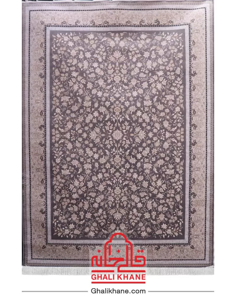 فرش زمرد مشهد 700 شانه افشان کد 28005 طوسی