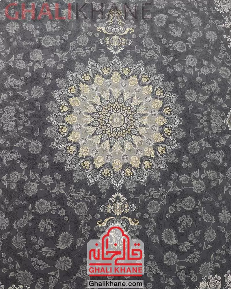 فرش تهران 1200 شانه طرح آراگل طلاکوب طوسی ارسال سریع