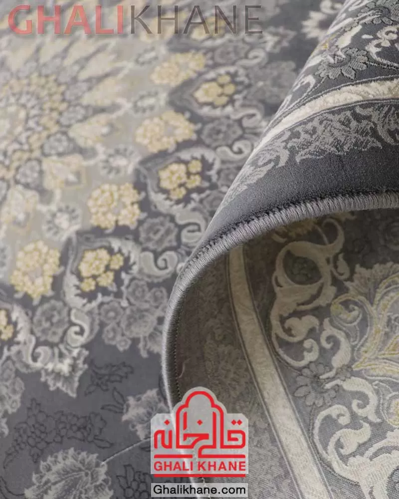 خرید فرش تهران 1200 شانه طرح آراگل طلاکوب طوسی