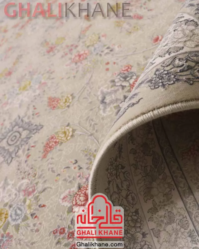 فرش تهران 1200 شانه طرح آرام کرم ارسال سریع