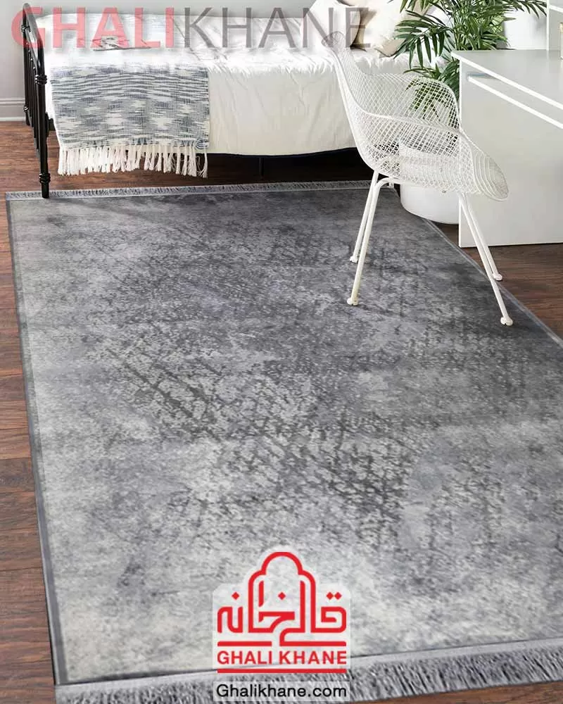 خرید فرش تهران 1200 شانه طرح آوا طوسی آبی