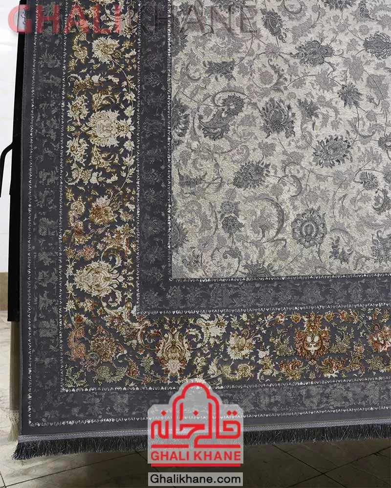 فرش تهران 1200 شانه طرح رامش کرم قالیخانه