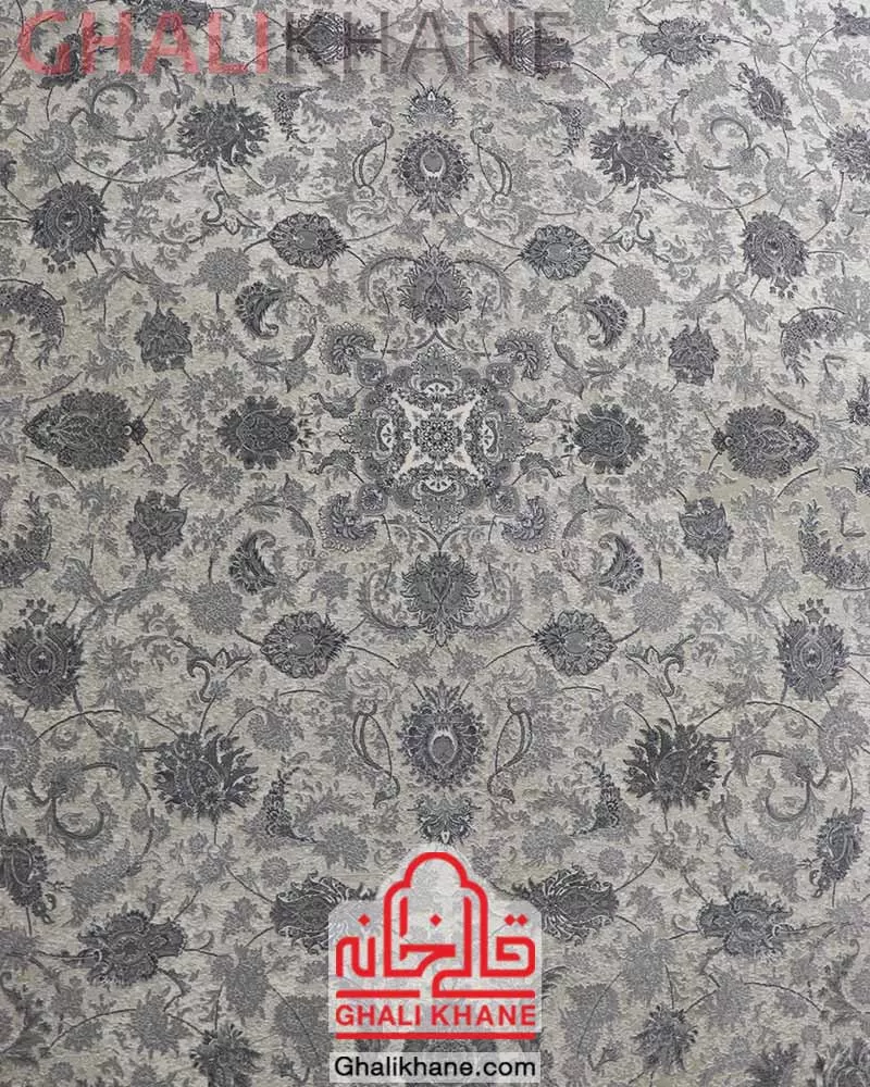 فرش تهران 1200 شانه طرح رامش کرم قالی خانه