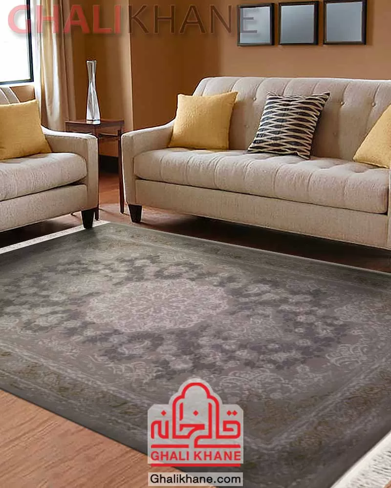 فرش تهران 1200 شانه طرح رایان طلاکوب کرم