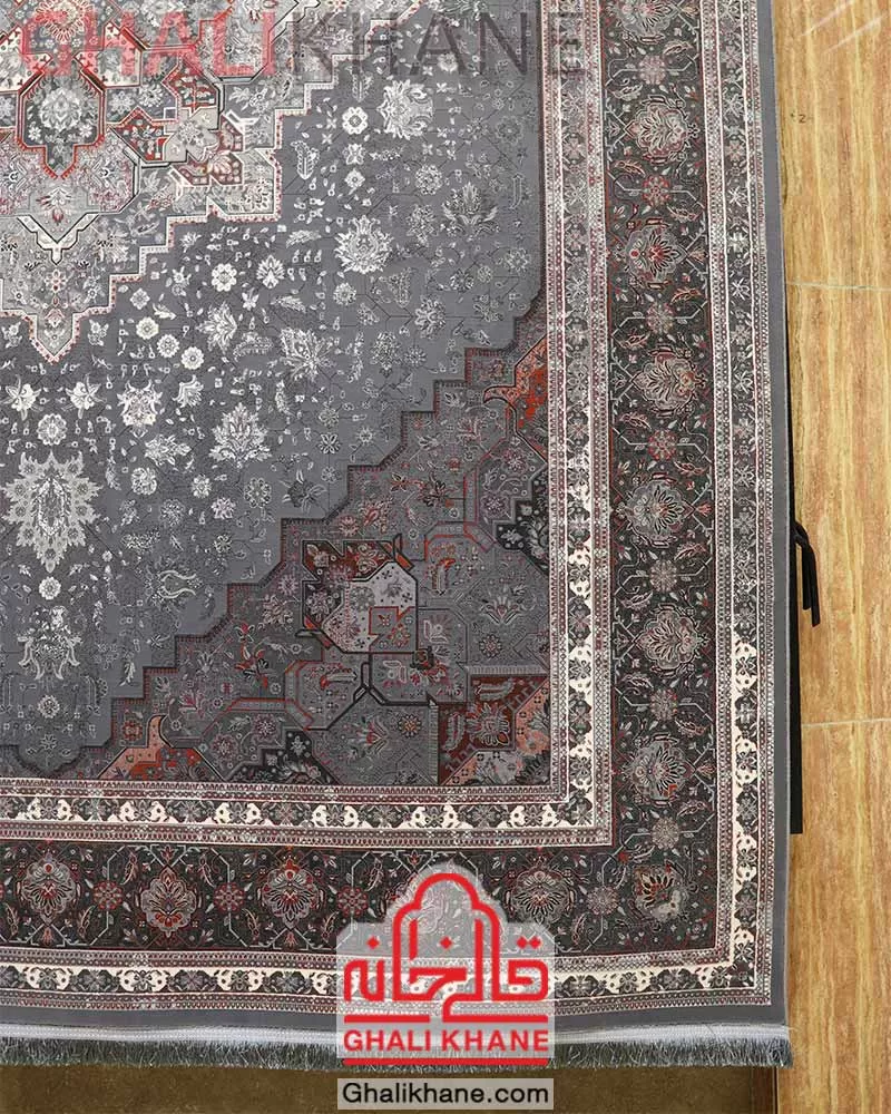 خرید آنلاین فرش تهران 1200 شانه طرح هریس طوسی مسی