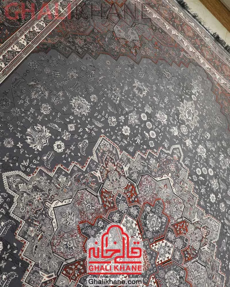 خرید فرش تهران 1200 شانه طرح هریس طوسی مسی