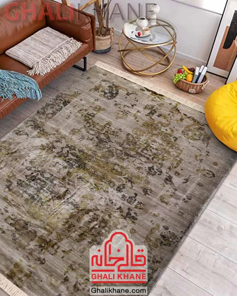 خرید آنلاین فرش مدرن زمرد مشهد 410 شانه کد 9003