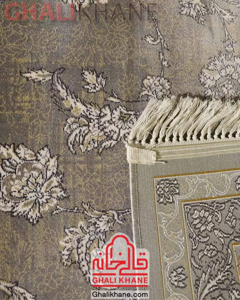 فرش زمرد مشهد 700 شانه کد 35074 طوسی روشن