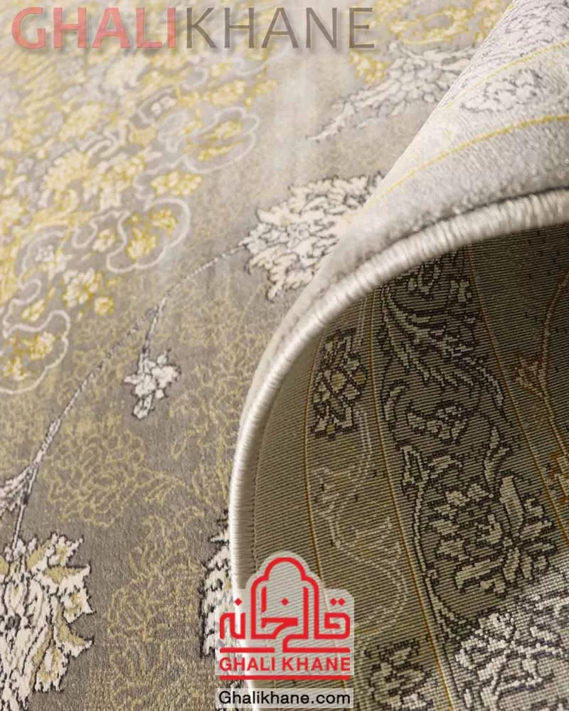 فرش زمرد مشهد 700 شانه کد 35074 طوسی روشن