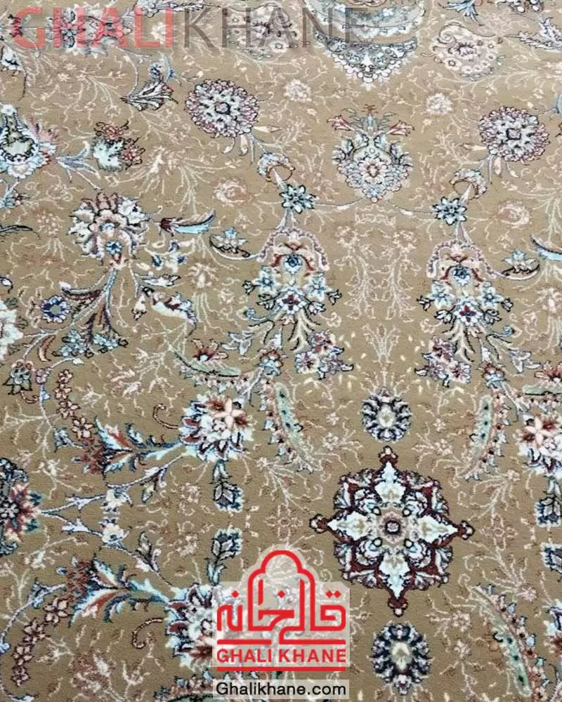 فرش زمرد مشهد کد 25041 بژ