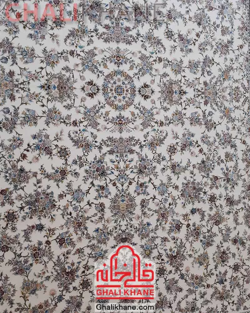فرش زمرد مشهد 1200 شانه کد 22013 کرم