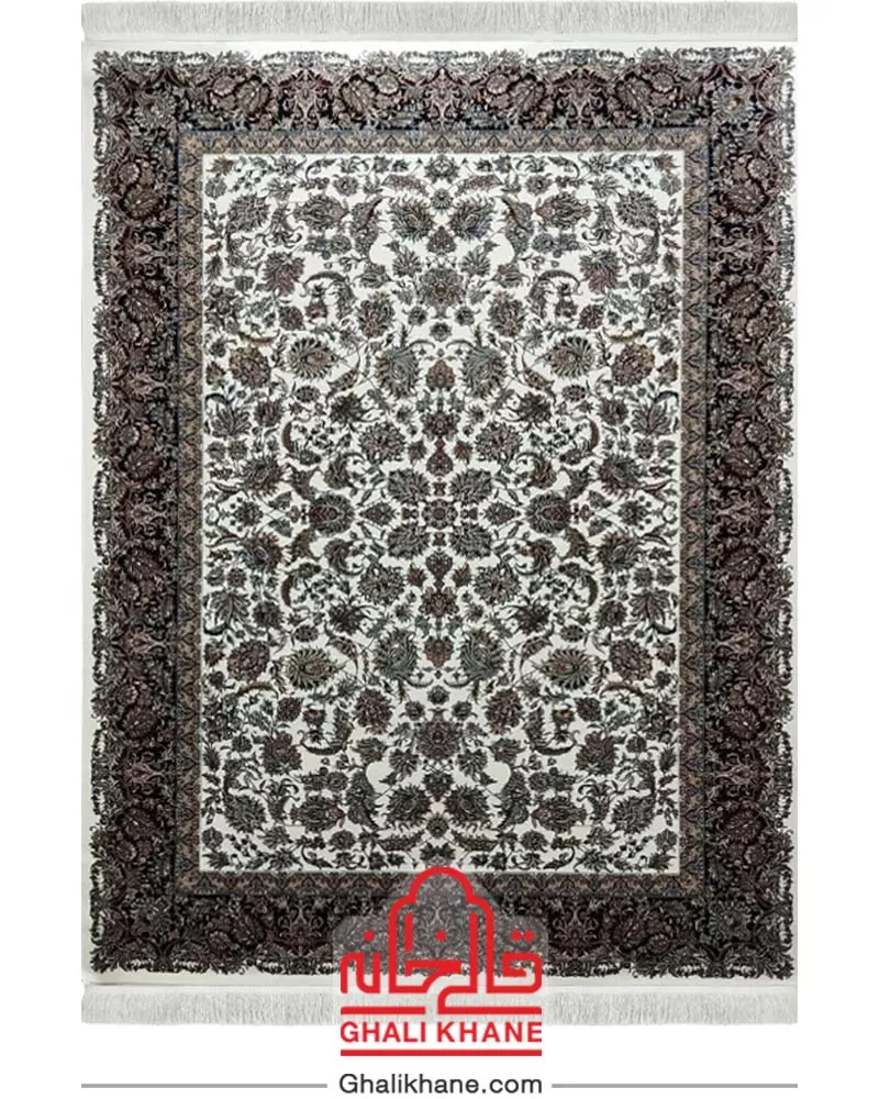 فرش ماشینی مشهد کد 722230 کرم