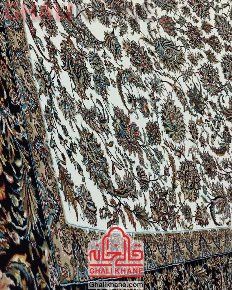 فرش ماشینی مشهد کد 722230 کرم