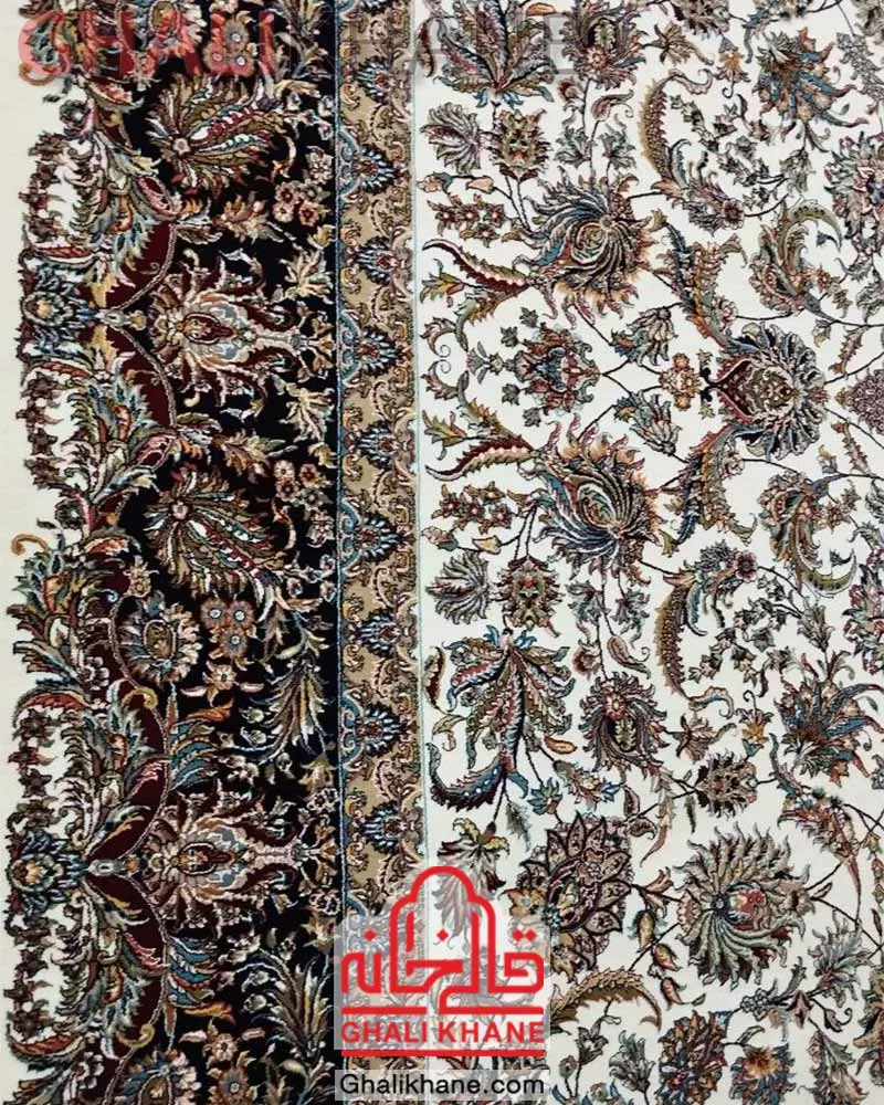 فرش ماشینی مشهد کد 722230 کرم