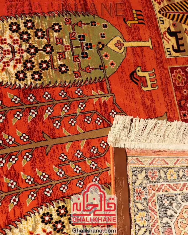 فرش کویر یزد طرح درخت زندگی 184-2549