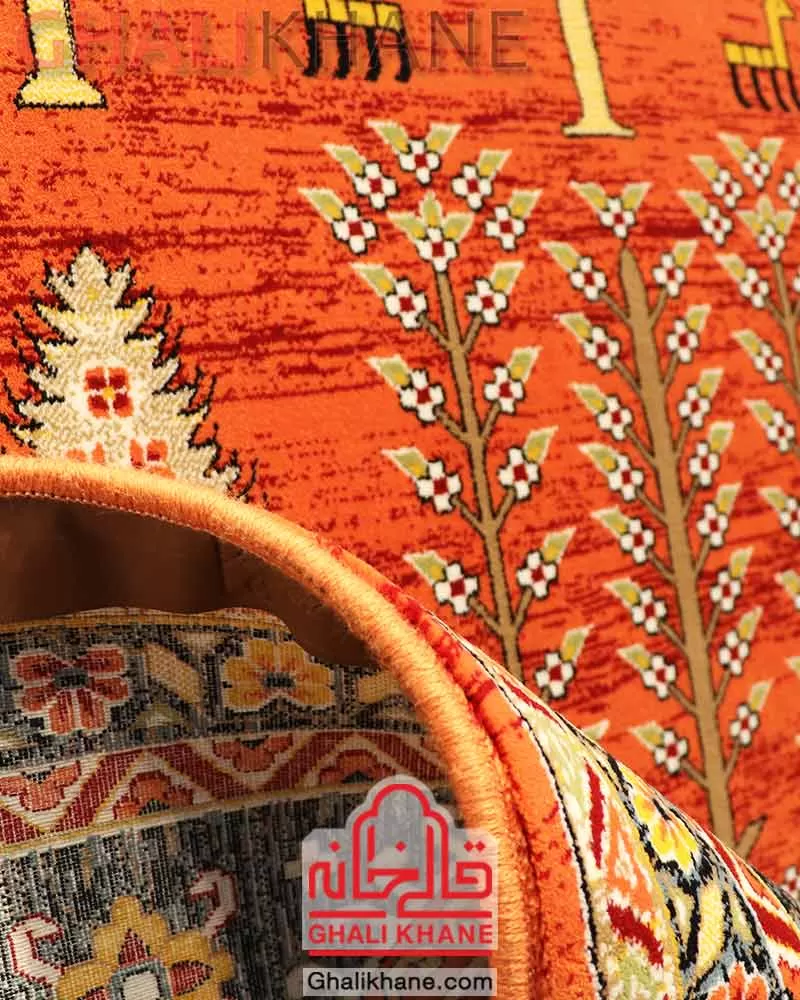 فرش کویر یزد طرح درخت زندگی 184-2549