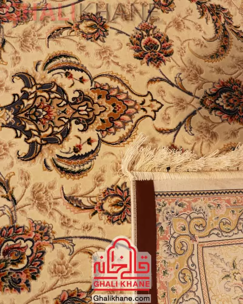 فرش ستاره کویر یزد کلکسیون عالی قاپو 1000 شانه کد HAL-050-3002