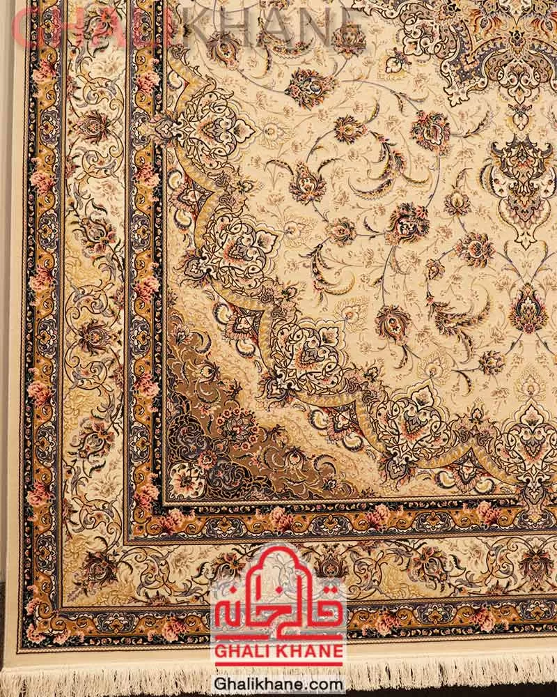 فرش ستاره کویر یزد کلکسیون عالی قاپو 1000 شانه کد HA-050-3022