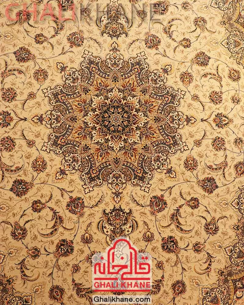 فرش ستاره کویر یزد کلکسیون عالی قاپو 1000 شانه کد HA-050-3022