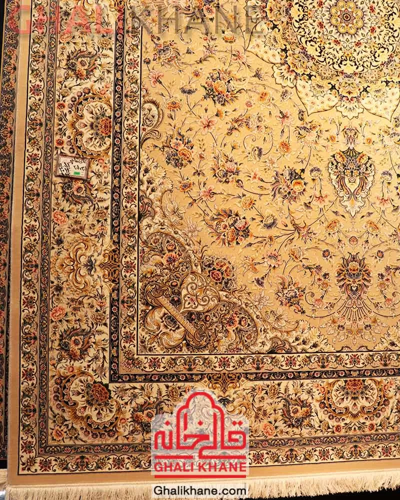 فرش ستاره کویر یزد کلکسیون عالی قاپو 1000 شانه کد HA-051-3012