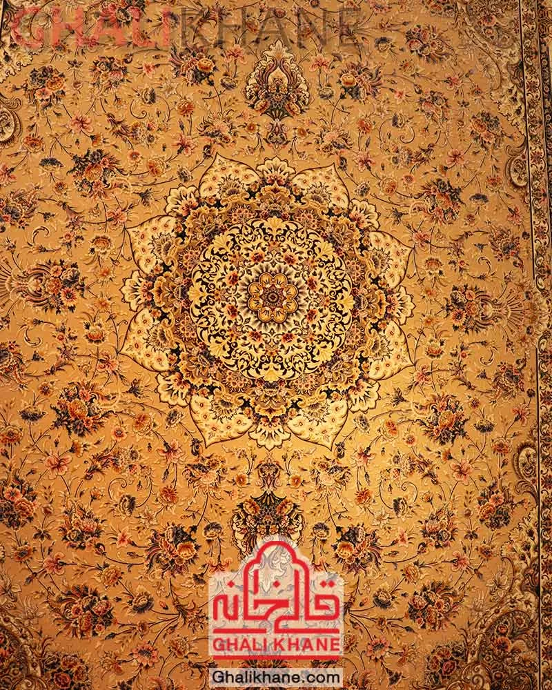 فرش ستاره کویر یزد کلکسیون عالی قاپو 1000 شانه کد HA-051-3012