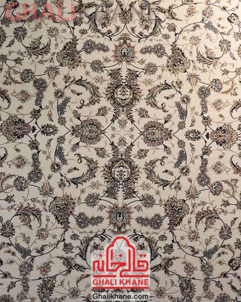 فرش ستاره کویر یزد کلکسیون زهره نوین 700 شانه طرح افشان کد HN-H055-1100