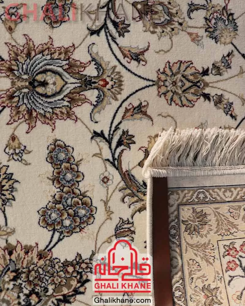 فرش ستاره کویر یزد کلکسیون زهره نوین 700 شانه طرح افشان کد HN-H055-1100