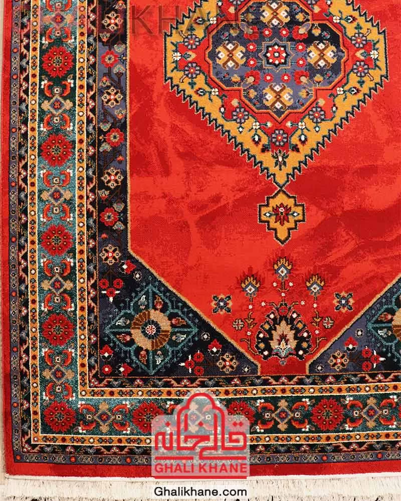 فرش ستاره کویر یزد کلکسیون شاهسون کد SH-B005-9043 لاکی