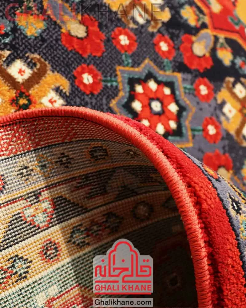 فرش ستاره کویر یزد کلکسیون شاهسون کد SH-B005-9043 لاکی