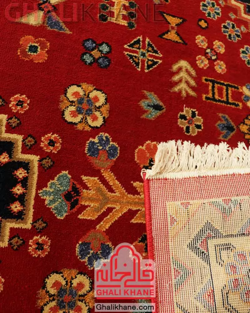 فرش ستاره کویر یزد کد SH-B008-5050 لاکی