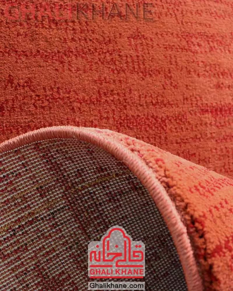 گلیم فرش لاکی (قرمز) تک رنگ کویر یزد  کد SH-B072-5035