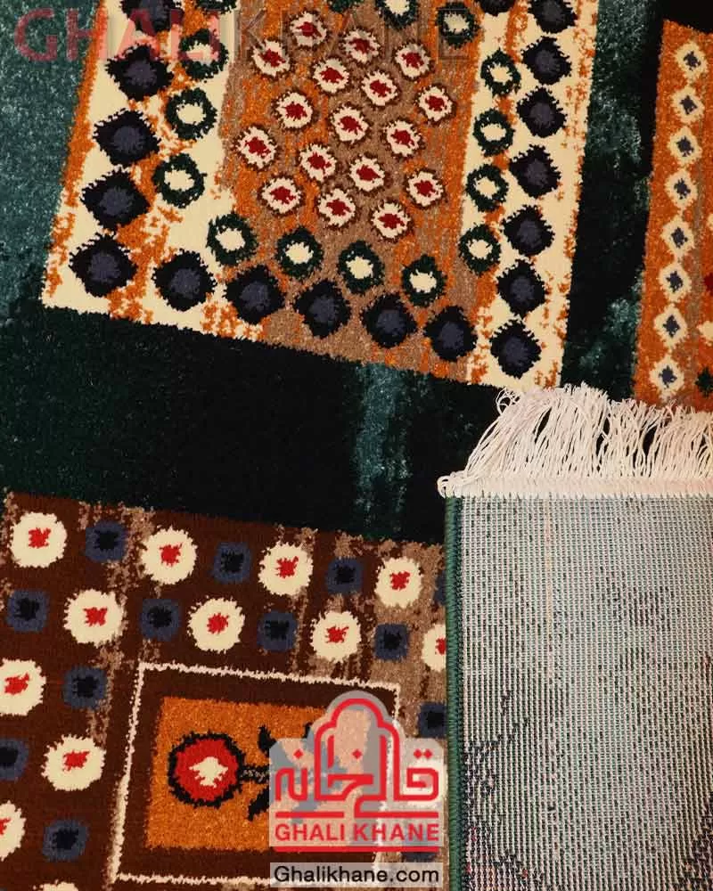 فرش ستاره کویر یزد کد SH-B072-9073 سرمه ای