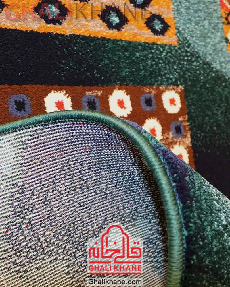 فرش ستاره کویر یزد کد SH-B072-9073 سرمه ای