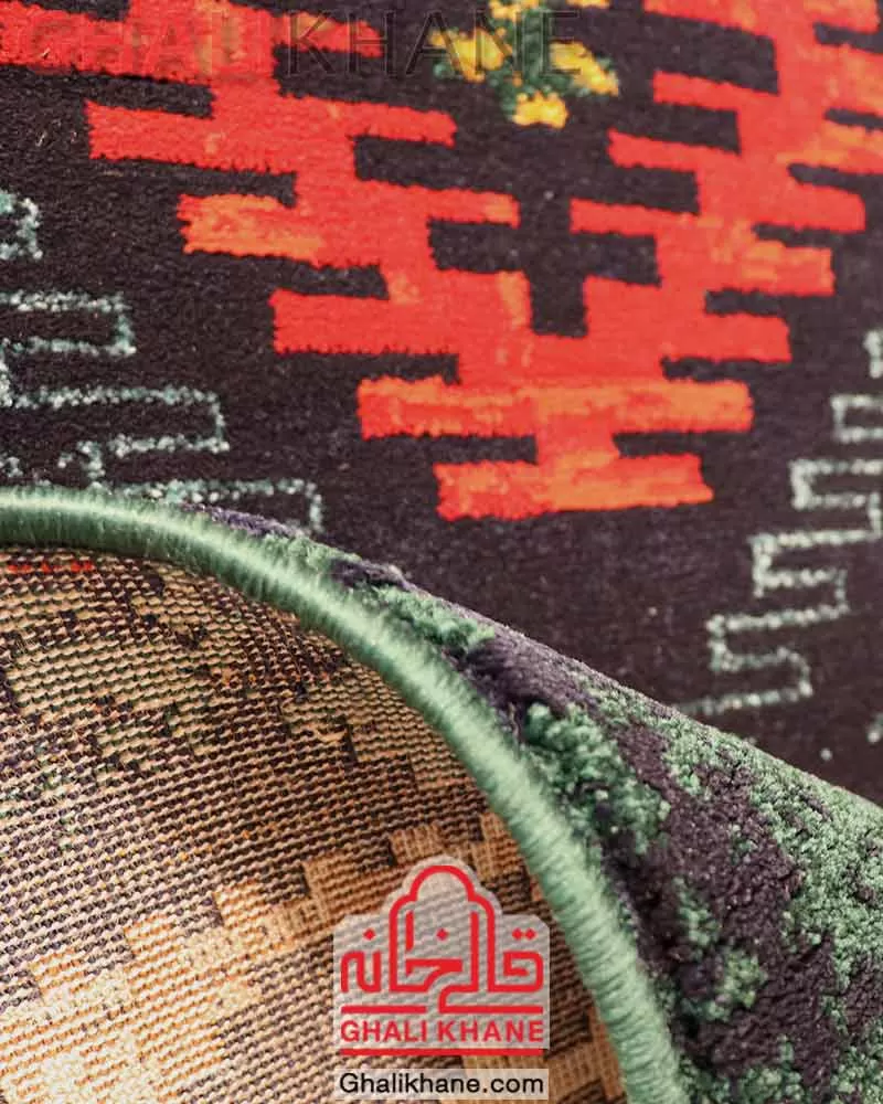 گلیم فرش سرمه ای