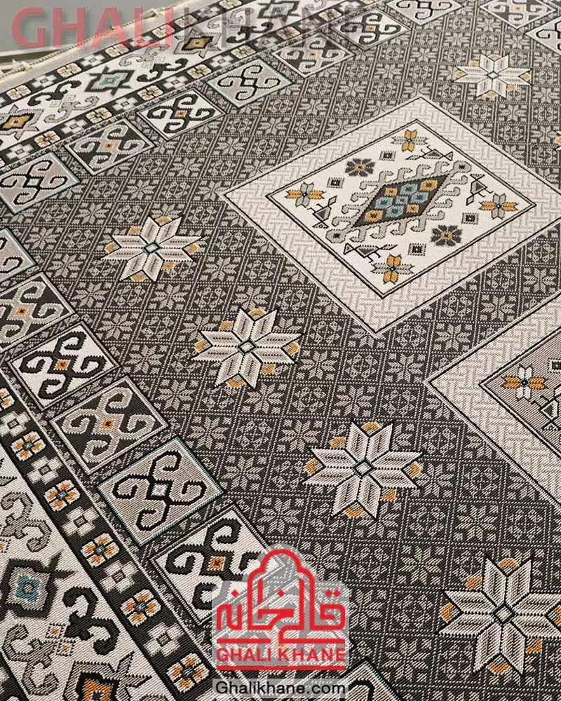 گلیم ماشینی  کد GB-G054-8980 طوسی