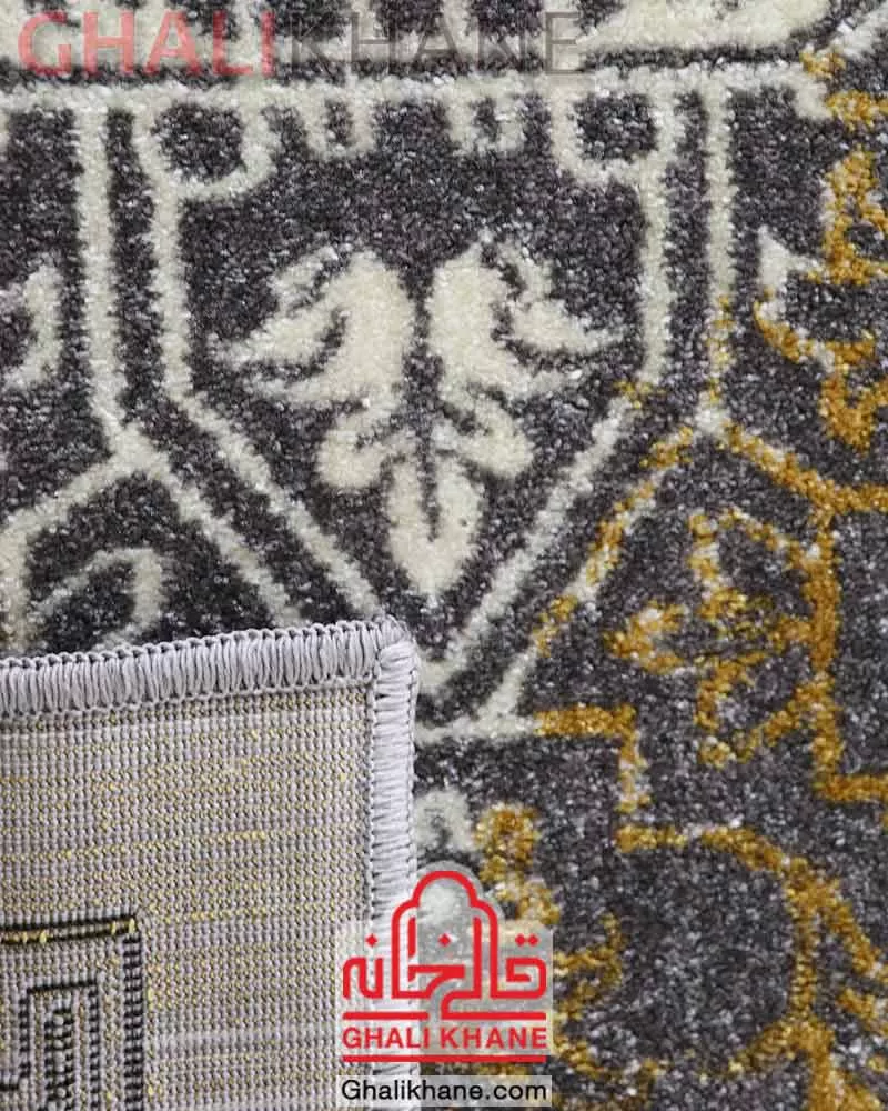 گلیم فرش سهند کلکسیون سیمین  زمینه طوسی کد O37