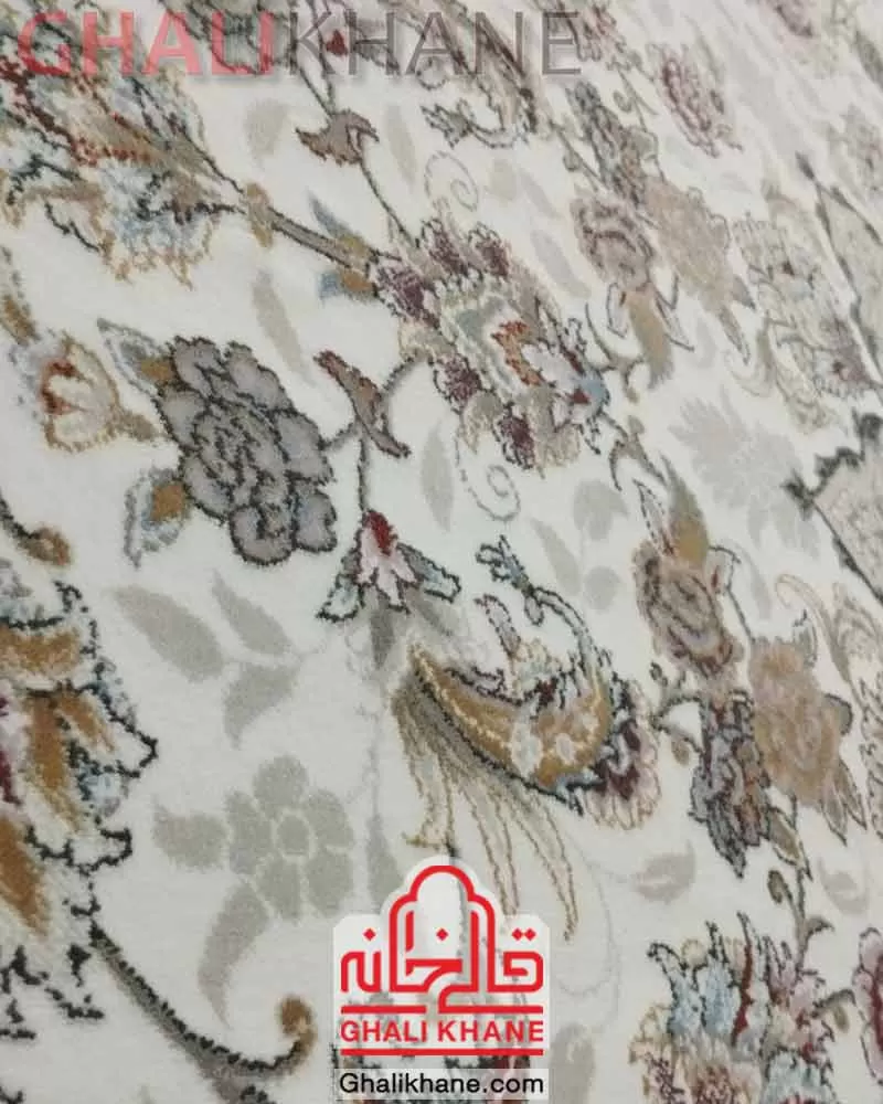 فرش زمرد مشهد 700 شانه کد 40200 کرم