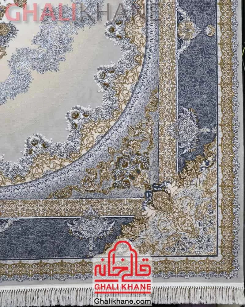 فرش مشهد  کد 723502 نقره‌ای