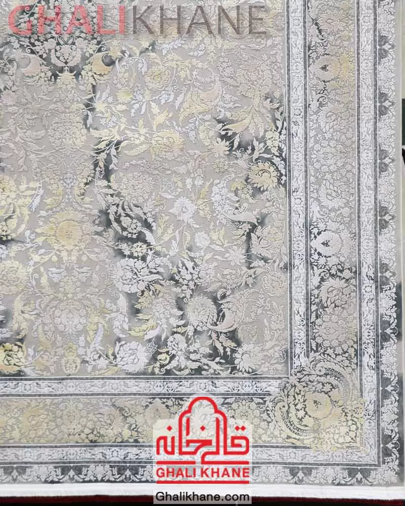 فرش ویستان لاوین کد 2145 طوسی طلایی