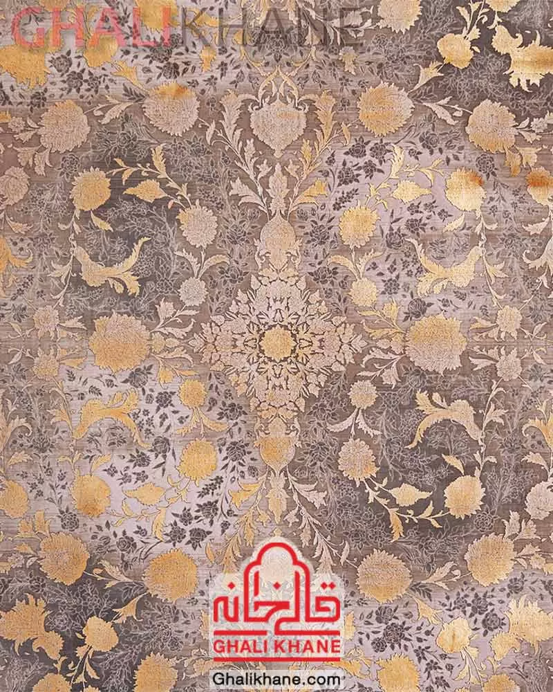 فرش ویستان لاوین کد 2262 طوسی طلایی
