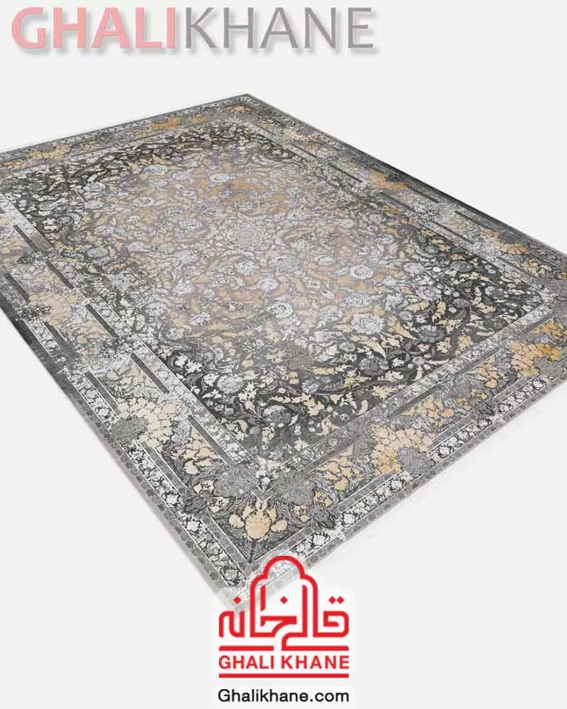 فرش ویستان لاوین کد 2521 دودی طلایی