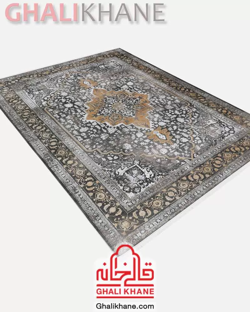 فرش ویستان لاوین کد 2541 طوسی طلایی