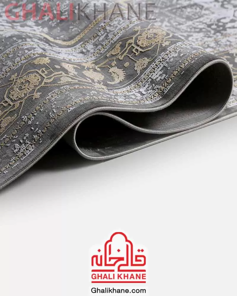 فرش ویستان لاوین کد 2541 طوسی طلایی