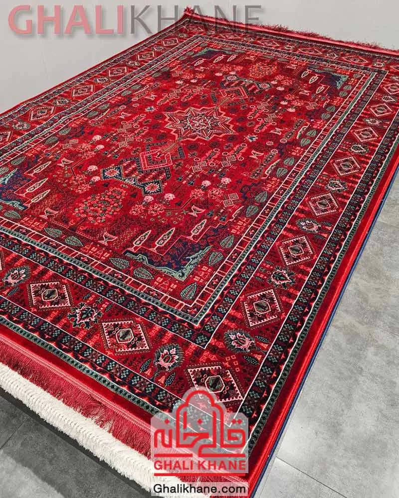 فرش تهران طرح چهار باغ لاکی