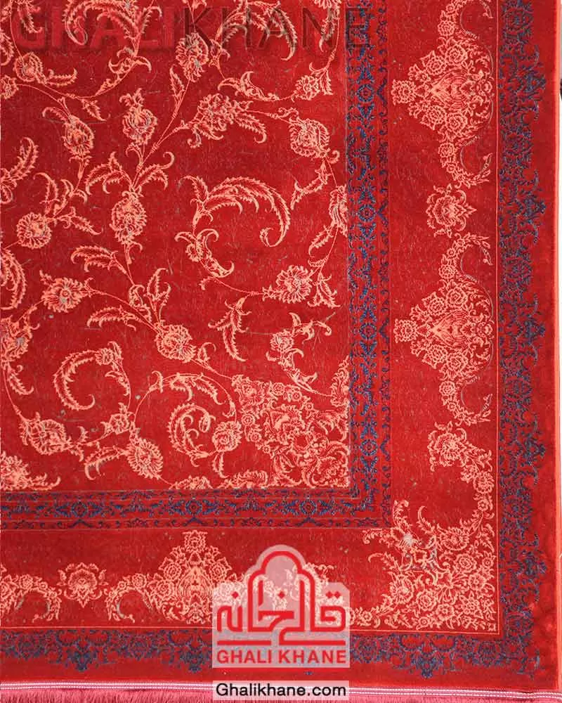 فرش تهران 1200 شانه طرح افشان خطایی لاکی مسی دودی