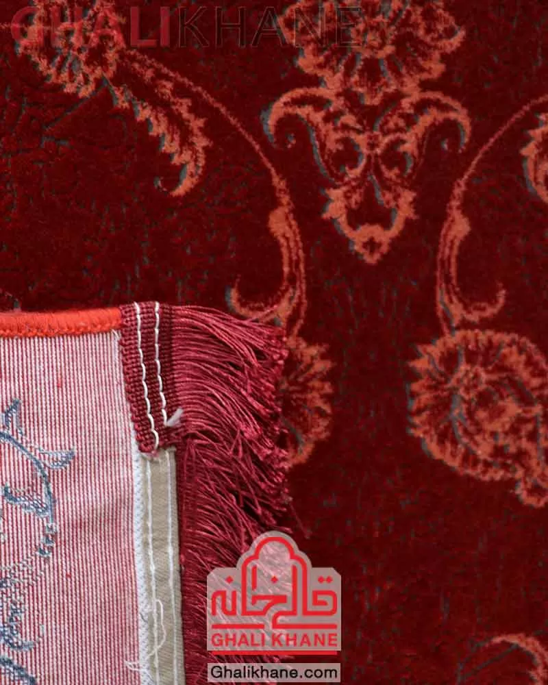 فرش تهران 1200 شانه طرح افشان خطایی لاکی مسی دودی