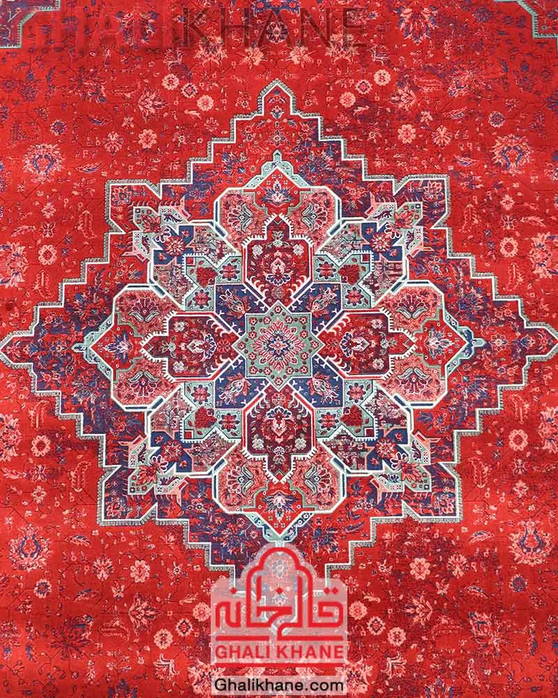 فرش تهران طرح هریس لاکی سبز   LG